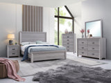 Adelaide Drift Wood Modern Contemporary Solid Wood And Veneers Queen Bed - Ella Furniture