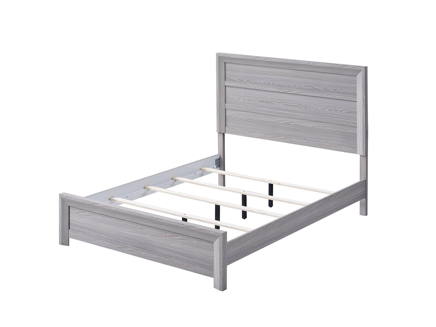 Adelaide Drift Wood Modern Contemporary Solid Wood And Veneers Queen Bed - Ella Furniture