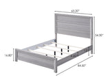 Adelaide Drift Wood Modern Contemporary Solid Wood And Veneers Queen Bed - Ella Furniture
