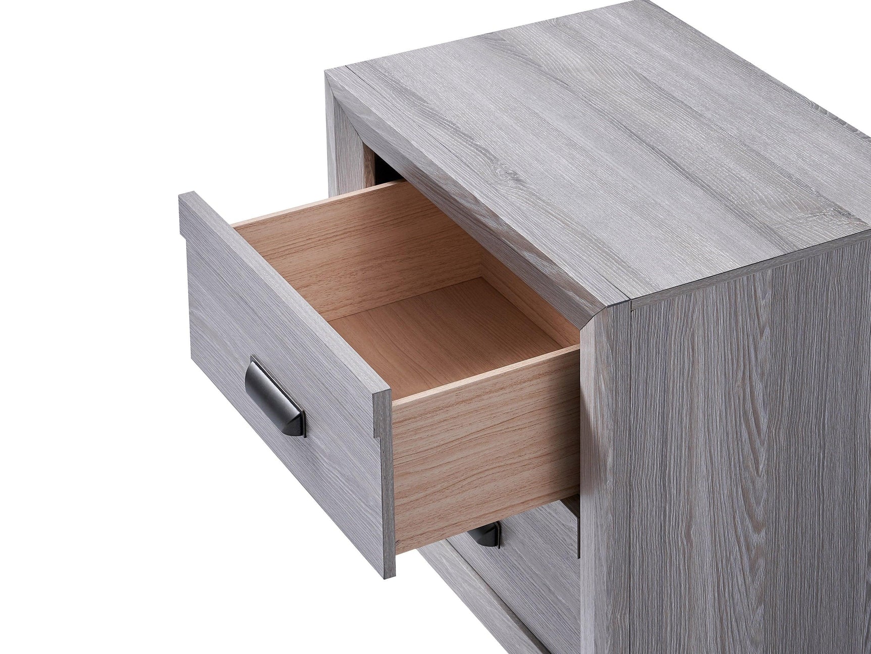 Adelaide Drift Wood Modern Contemporary Solid Wood And Veneers Queen Bed - Ella Furniture