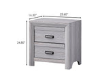 Adelaide Drift Wood Modern Contemporary Solid Wood And Veneers Queen Bed - Ella Furniture