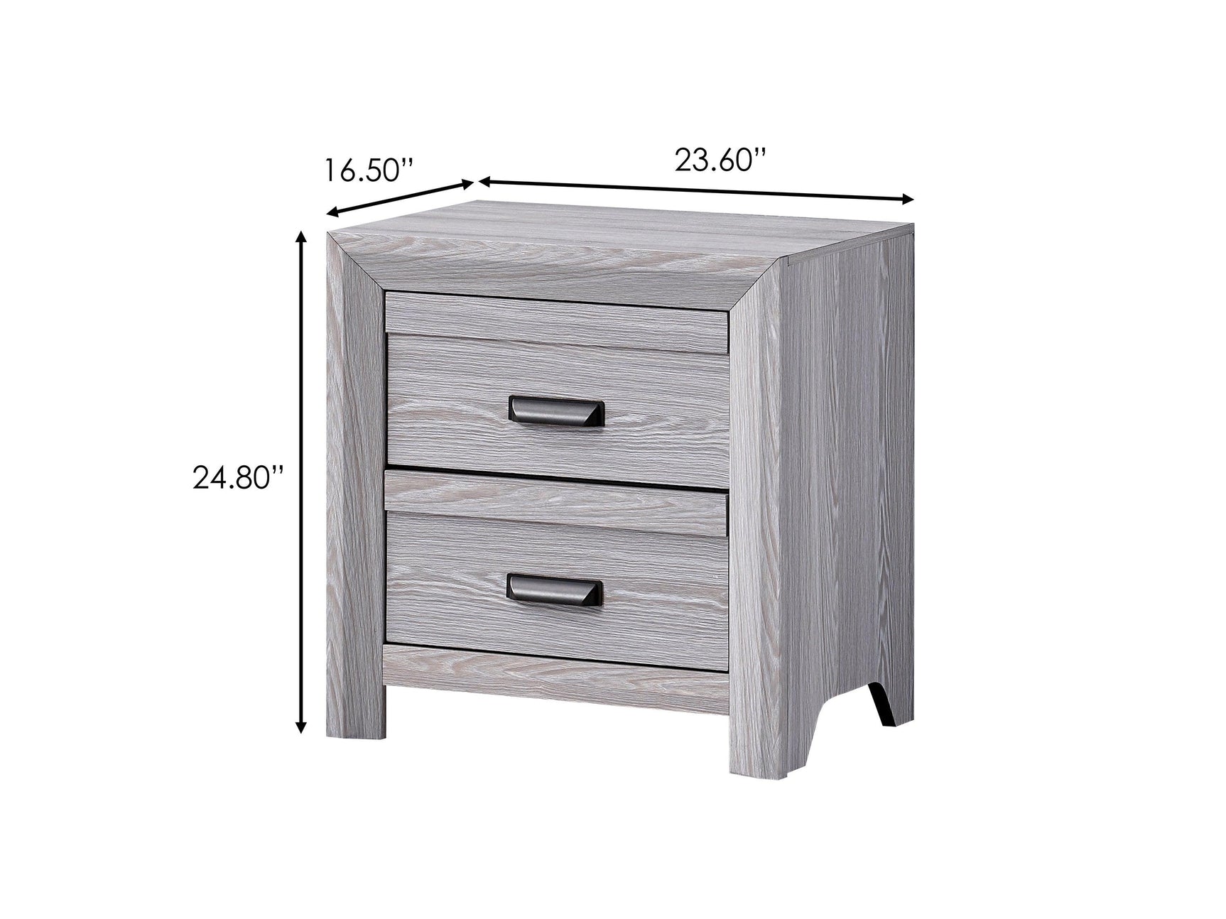 Adelaide Drift Wood Modern Contemporary Solid Wood And Veneers Queen Bed - Ella Furniture