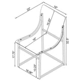 Multiple angles of Adino Acrylic Dining Side Chairs set