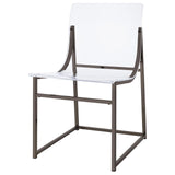 Adino Acrylic Dining Side Chair set of 2 angled view