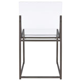 Modern acrylic seat design of Adino dining chair