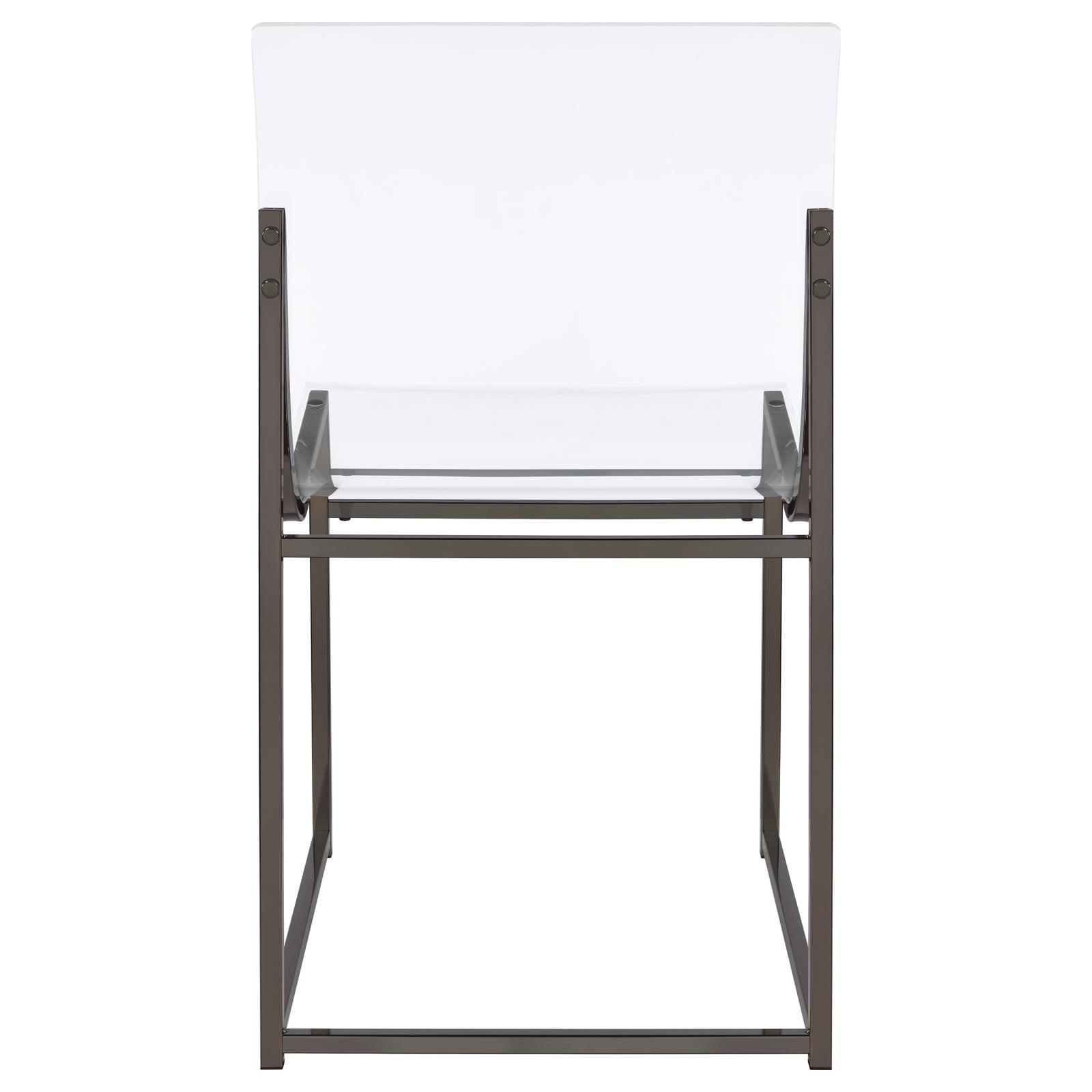 Modern acrylic seat design of Adino dining chair