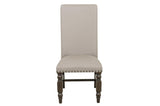 Reid Neutral Fabric Rectangular Dining Room Set chair construction detail