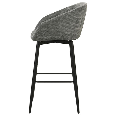 Rainer Charcoal Fabric Upholstered Swivel Bar Chair Set of 2 — product image 5