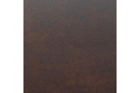 Lordsburg Brown Cherry Faux Leather Upholstered Rectangular Dining Room Set main view