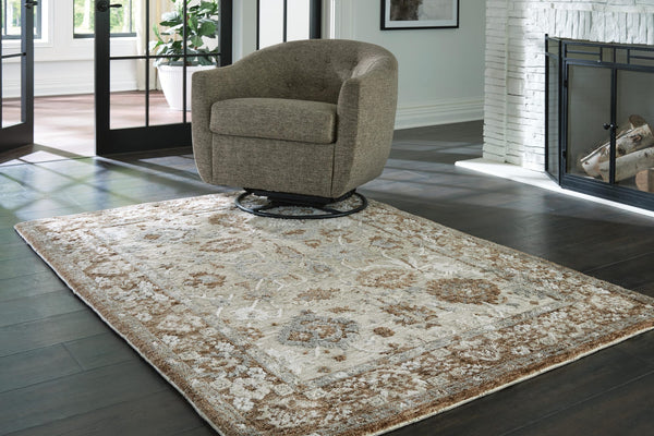 Ainswick Brown/Beige/Gray Memory Foam Medium Rug from Decor Furniture