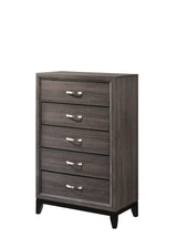 Akerson Gray Chest with 5 drawers in contemporary style