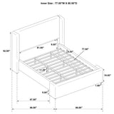 Alamosa Boucle King Bed Full View in Bedroom Setting