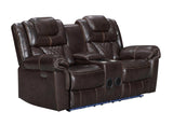Alexa recliner with LED lighting and power seating controls