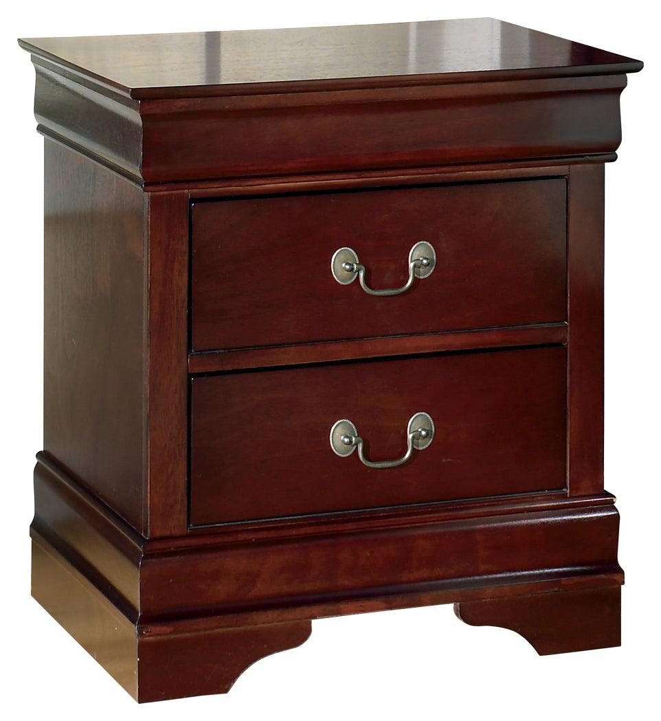 bedroom view of Alisdair Dark Brown Sleigh Bedroom Set bed