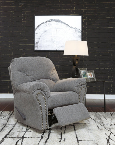 Recliner in fully reclined position