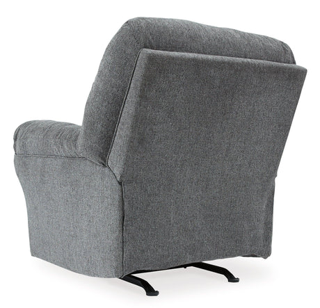 Side view of rocking recliner