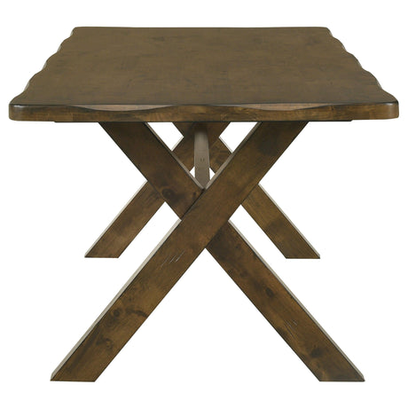 Dining set shown in cozy dining room setup