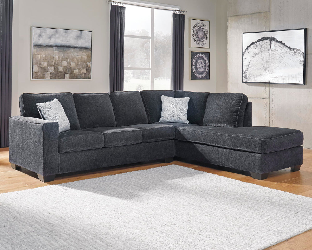 Altari Slate Chenille 2-Piece Sectional with Chaise - image 4