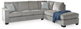 Living room view with Altari Alloy Sectional and Ottoman