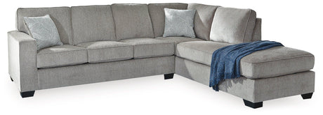 Living room view with Altari Alloy Sectional and Ottoman