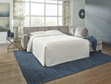 Close-up detail of the Altari Alloy 2-Piece Sleeper Sectional upholstery and cushions