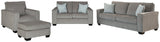 Side view of Altari Alloy loveseats and chair