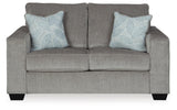 Side profile of Altari Alloy chair and loveseat