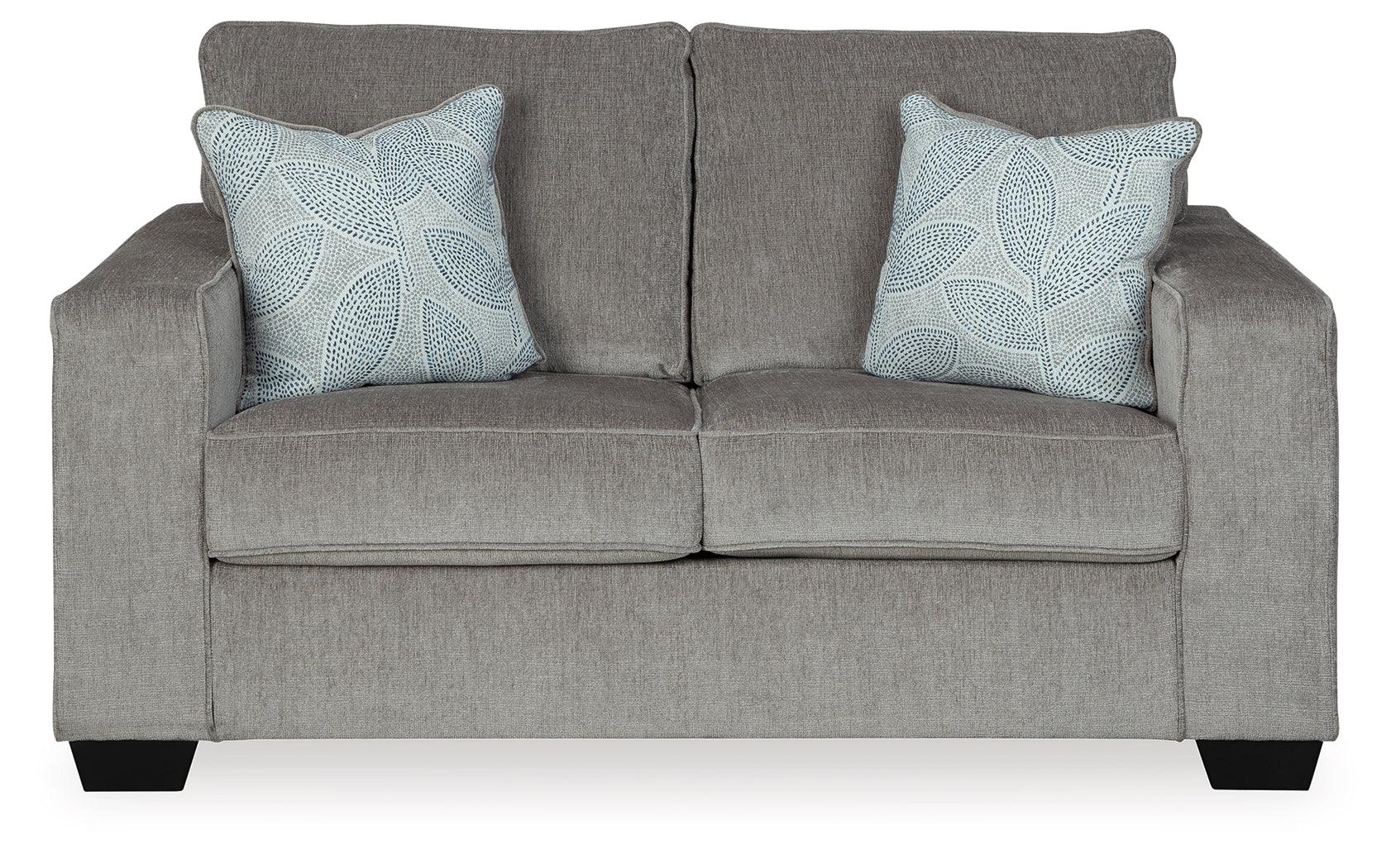 Side profile of Altari Alloy chair and loveseat