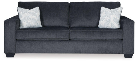 Side profile of Altari Slate Sofa Loveseat Chair and Ottoman