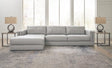 Amiata Glacier 2-Piece Sectional with Ottoman - image 1