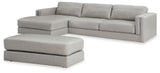Amiata Glacier 2-Piece Sectional with Ottoman - image 3