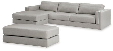 Amiata Glacier 2-Piece Sectional with Ottoman - image 3