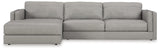 Amiata Glacier 2-Piece Sectional with Ottoman - image 4