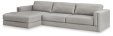 Amiata Glacier 2-Piece Sectional with Ottoman - image 5