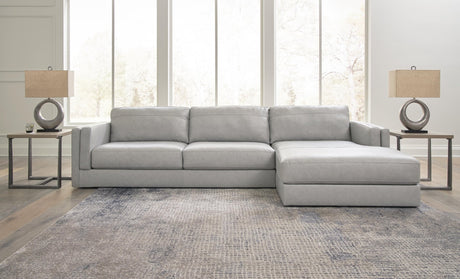 Amiata Glacier 2-Piece Sectional with Ottoman - image 1