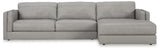 Amiata Glacier 2-Piece Sectional with Ottoman - image 4