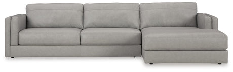 Amiata Glacier 2-Piece Sectional with Ottoman - image 4