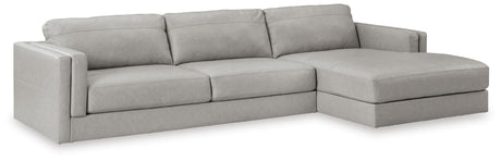 Amiata Glacier 2-Piece Sectional with Ottoman - image 5