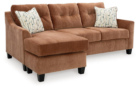 Amity Bay Clay Chenille Sofa Chaise side view