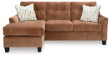Close-up of Amity Bay Clay Chenille Sofa Chaise upholstery texture
