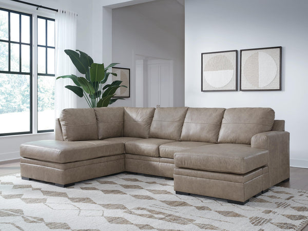 Amuleto Desert Leather 2-Piece Sectional with Chaise from Decor Furniture