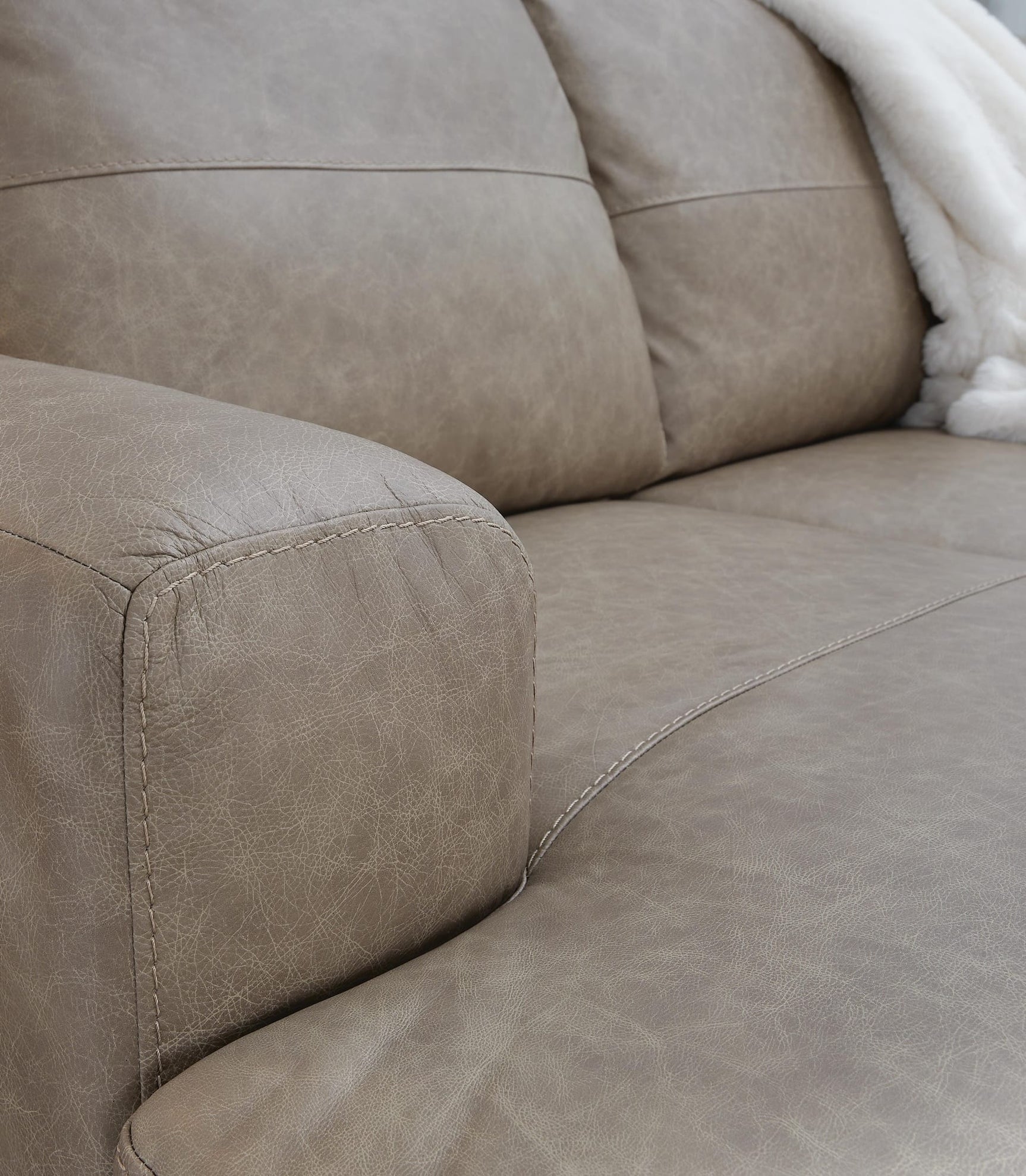 Amuleto Desert Leather 2-Piece Sectional with Chaise detail view