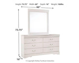 main view of white sleigh bed