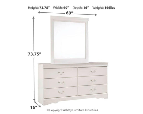 main view of white sleigh bed