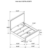 Anastasia Boucle Queen Bed with foam padding visible on headboard