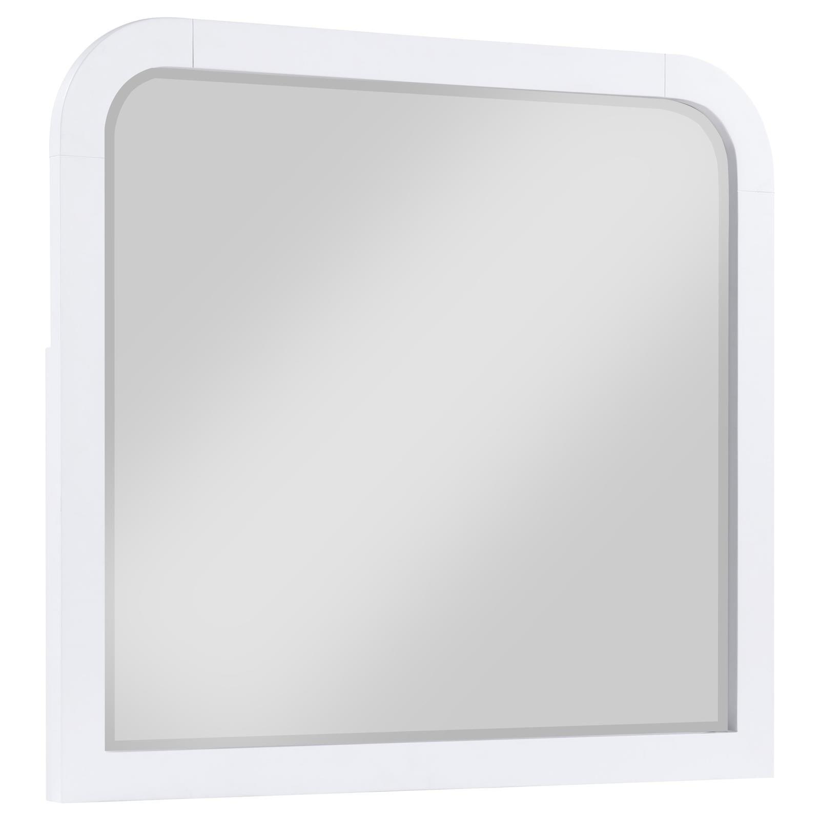 Anastasia dresser mirror pearl white front view
