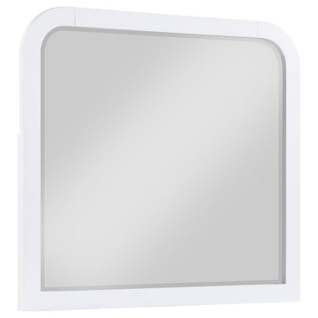Anastasia dresser mirror pearl white front view
