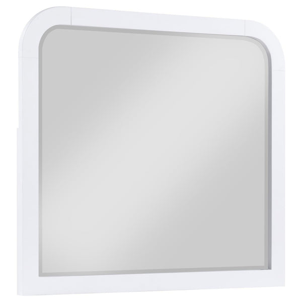 Anastasia dresser mirror pearl white front view