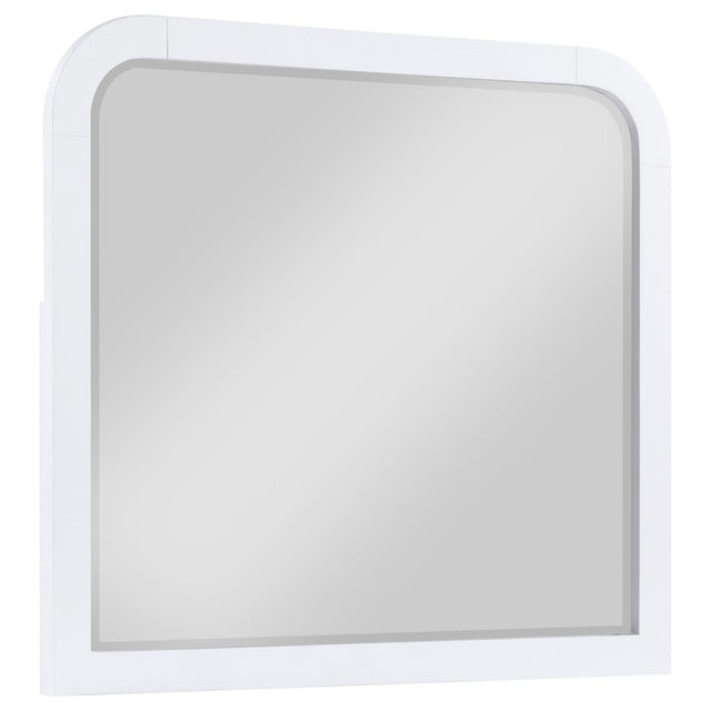 Anastasia dresser mirror pearl white front view