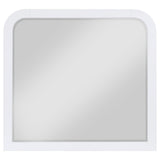 Anastasia dresser mirror pearl white corner detail